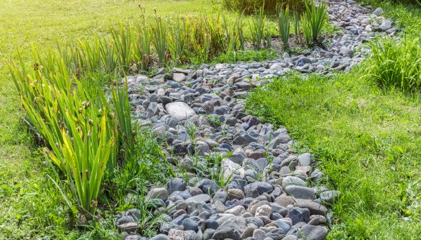 River Rock Garden Installation in Lilburn